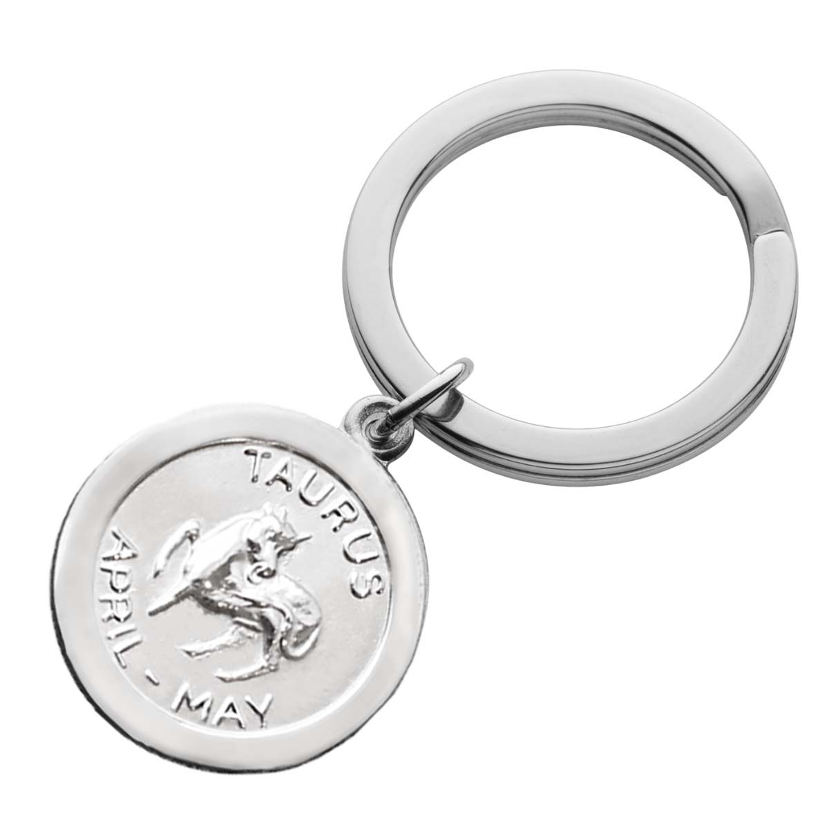 Silver Taurus Zodiac Keyring | Hersey & Son Silversmiths