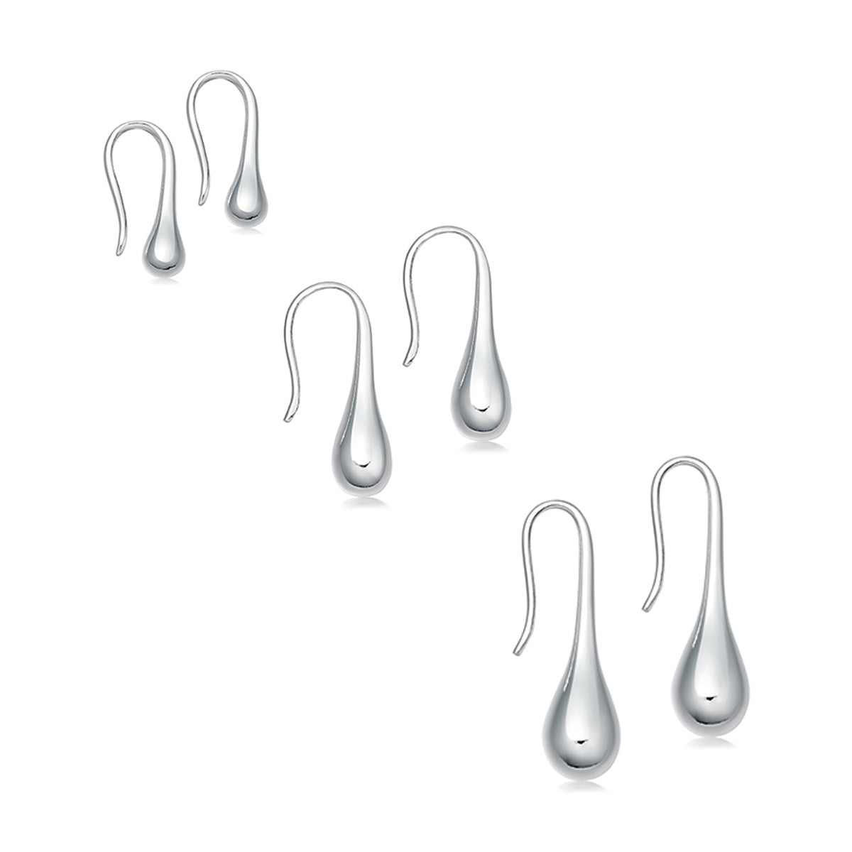 Sterling Silver Teardrop Earrings | Hersey & Son Silversmiths
