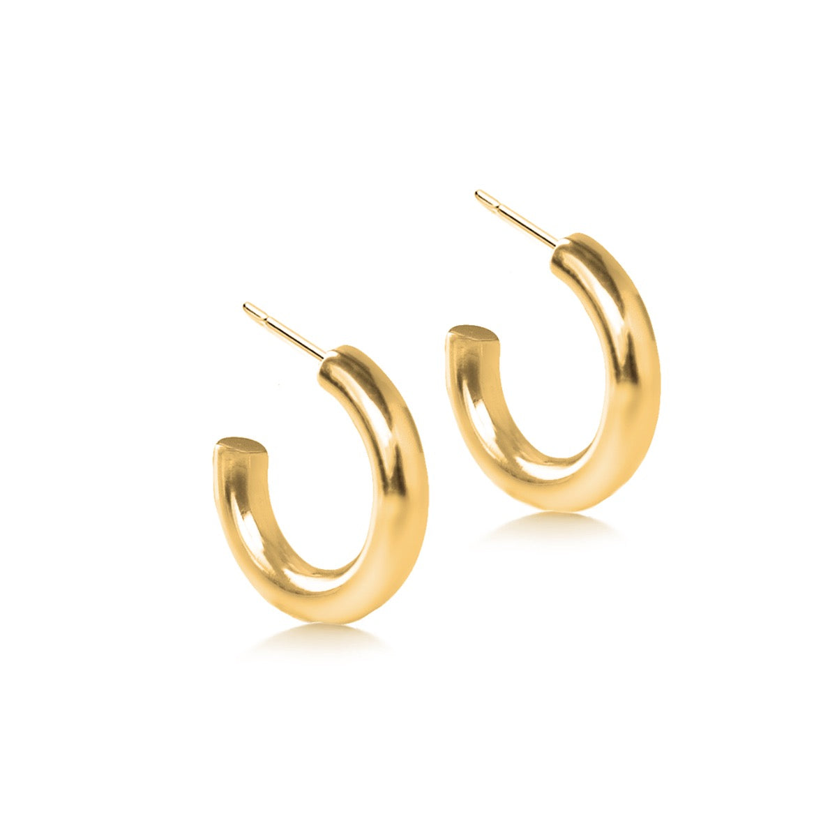 Chunky Gold Plated Hoop Earring | Hersey & Son Silversmiths