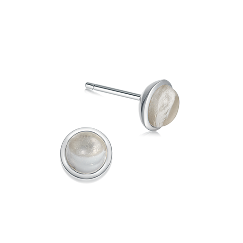 April Birthstone Silver Earrings White Topaz | Hersey & Son Silversmiths