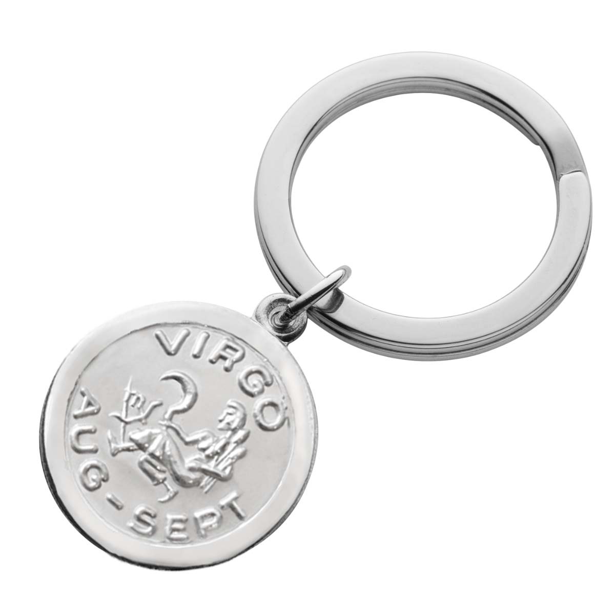 Silver Virgo Zodiac Keyring | Hersey & Son Silversmiths