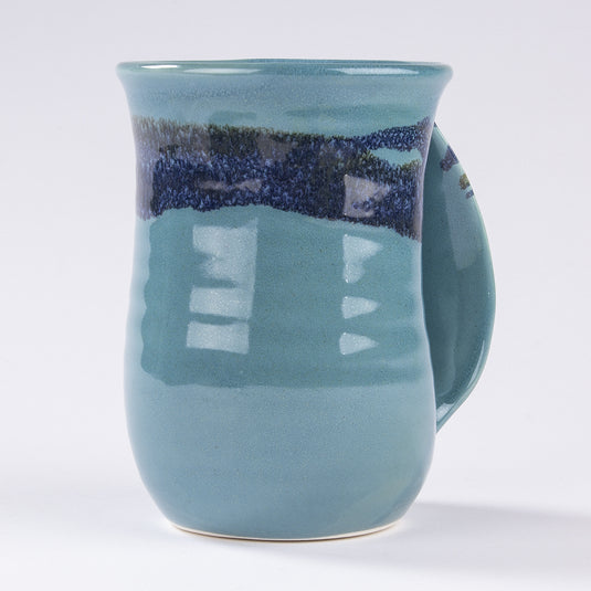 Misty Green Clay In Motion Hand Warmer Mug Left