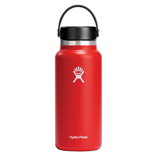 Hydro Flask Wide Mouth Bottle Black with NASA Worm Logo