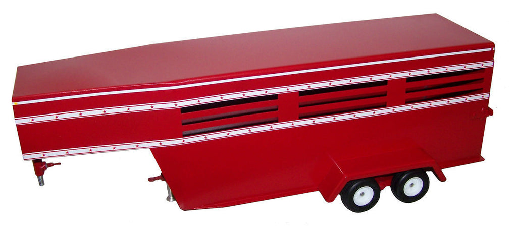 #CLT101 Custom Red Livestock Trailer