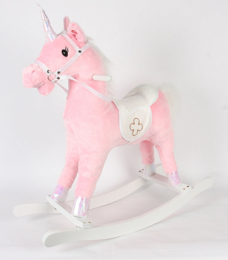 pink rocking unicorn