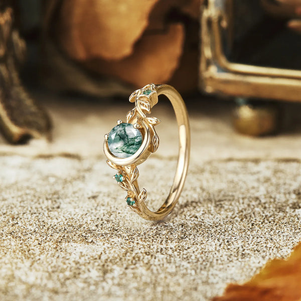 Moss Agate Ring