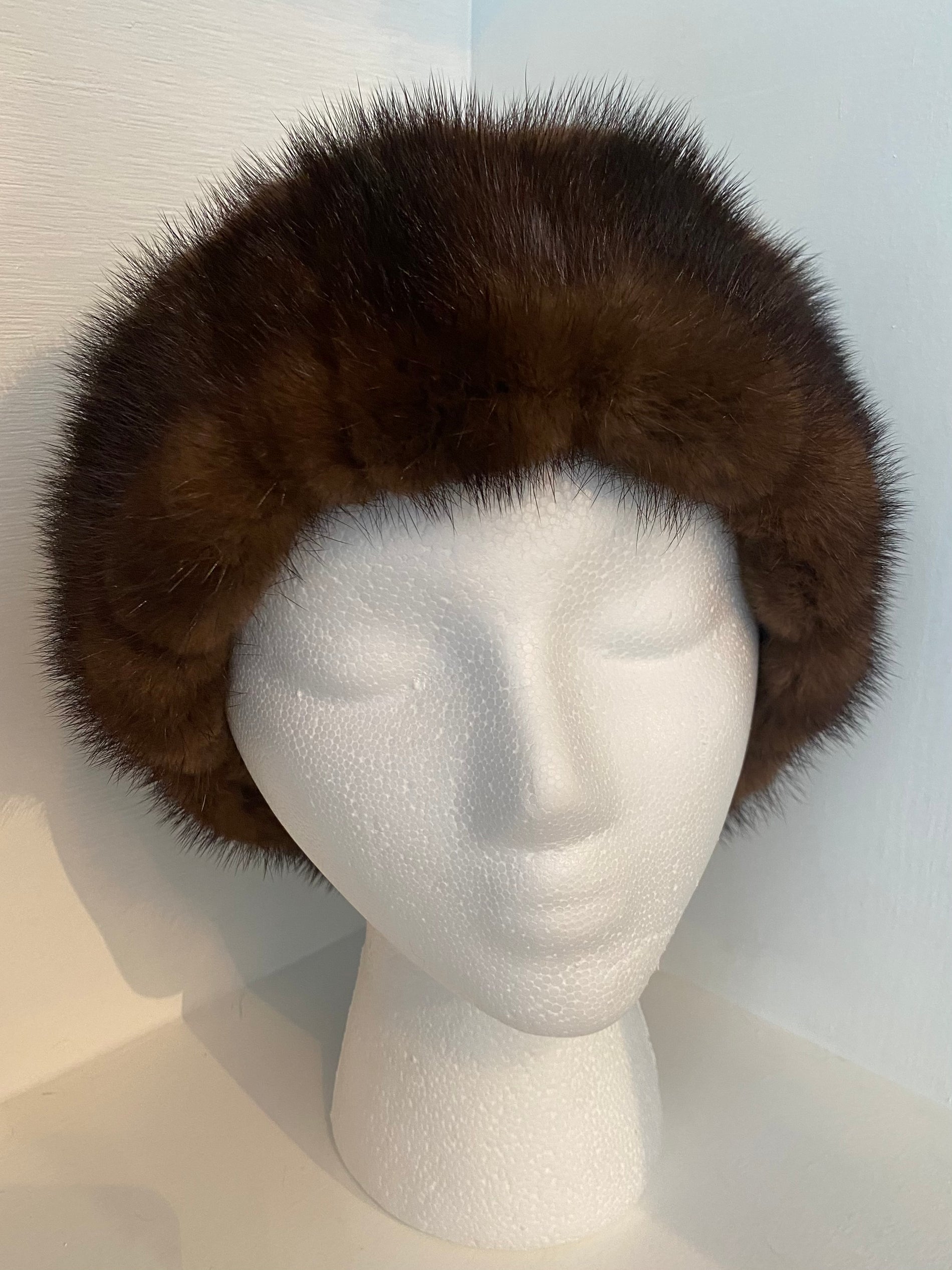 Women's Fur Hats - Finnish Raccoon Black Wool Felt Hat - Dimitrios Furs