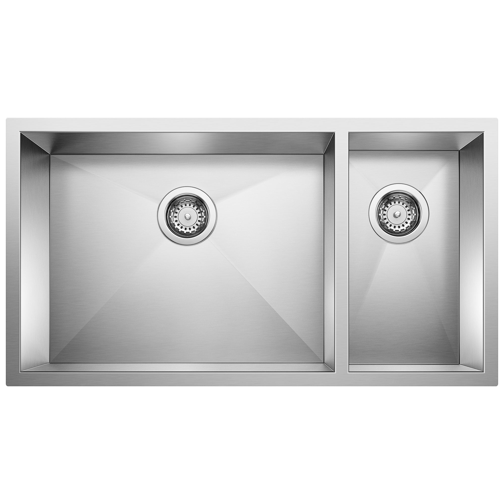 BLANCO Precision 16" R0 1-1/2 Double Bowl Kitchen Sink