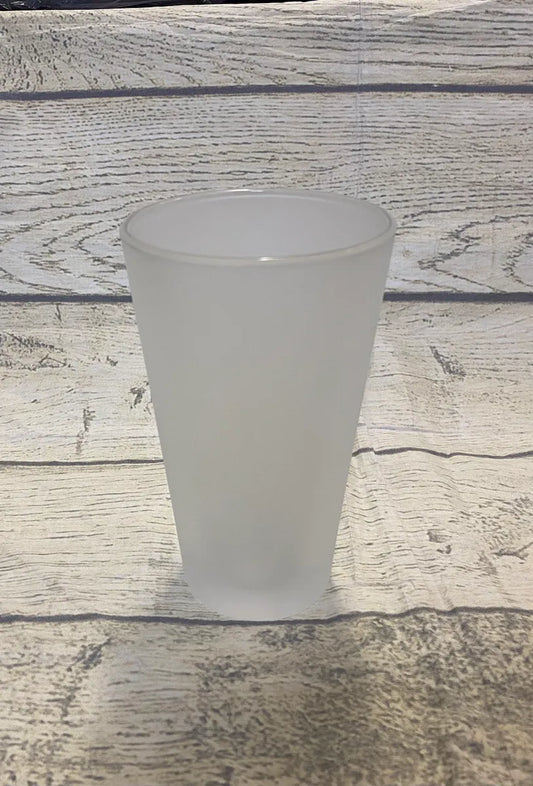 16oz Frosted sublimation Glass Libbey w/ Bamboo Lid