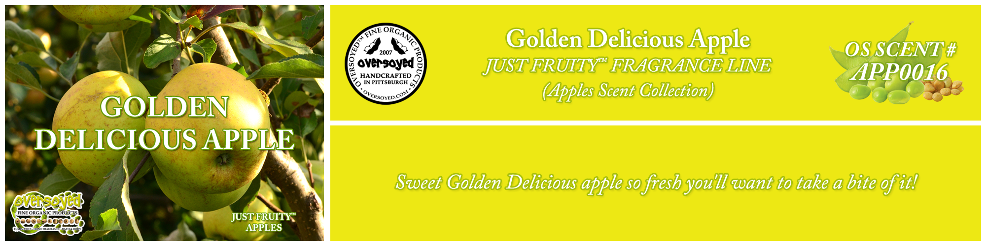 Golden Delicious Apple Handcrafted Products Collection