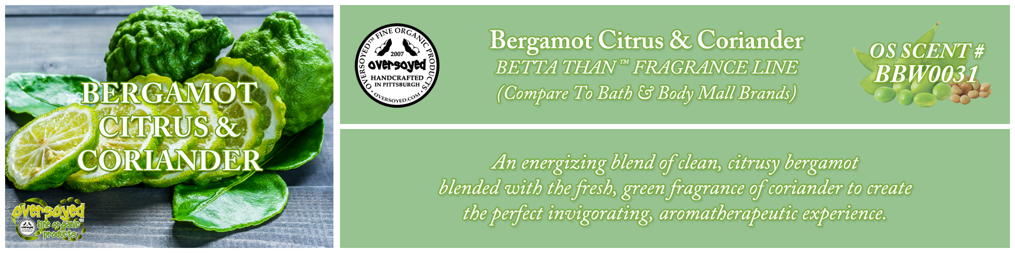 Bergamot Citrus & Coriander Handcrafted Products Collection