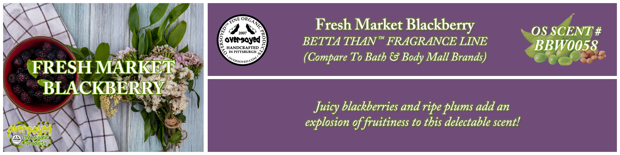 Fresh Market Blackberry Handcrafted Products Collection