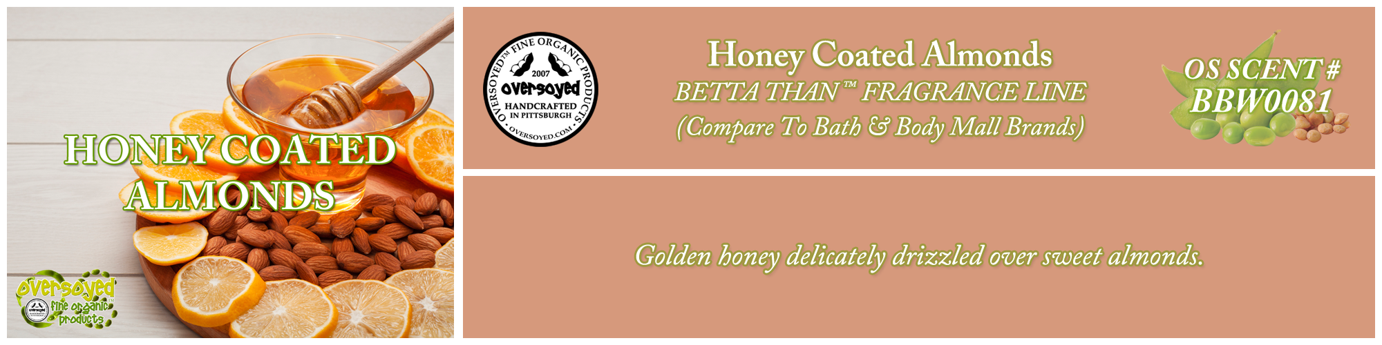 Honey Coated Almonds Handcrafted Products Collection