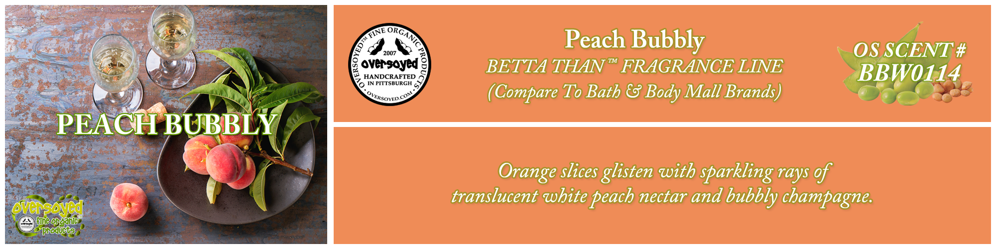 Peach Bubbly Handcrafted Products Collection