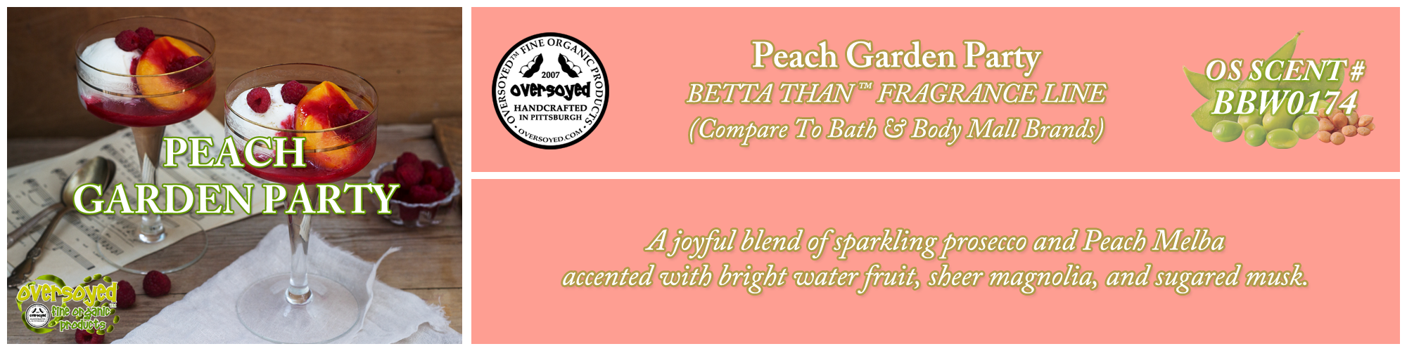 Peach Garden Party Handcrafted Products Collection