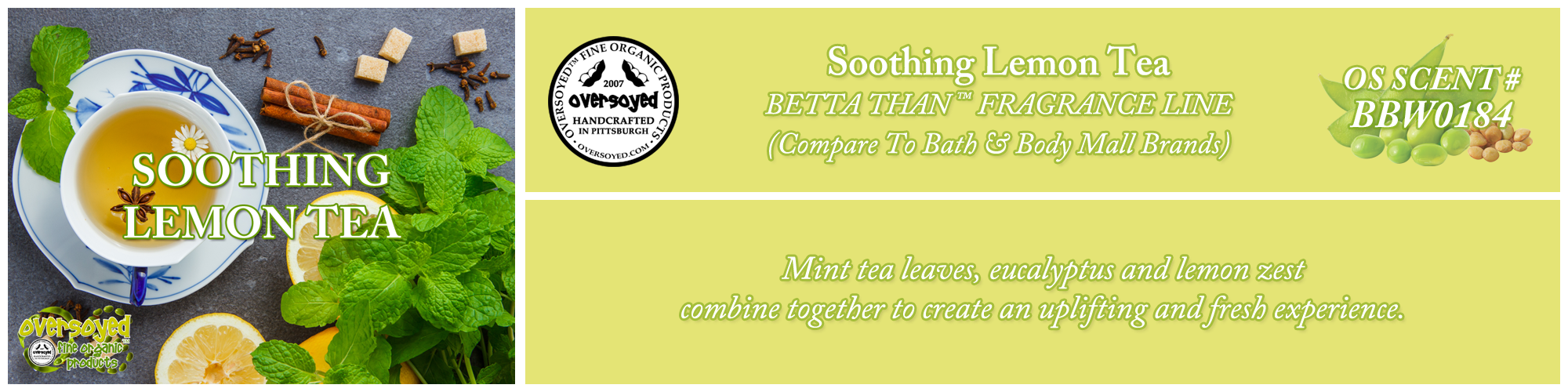 Soothing Lemon Tea Handcrafted Products Collection