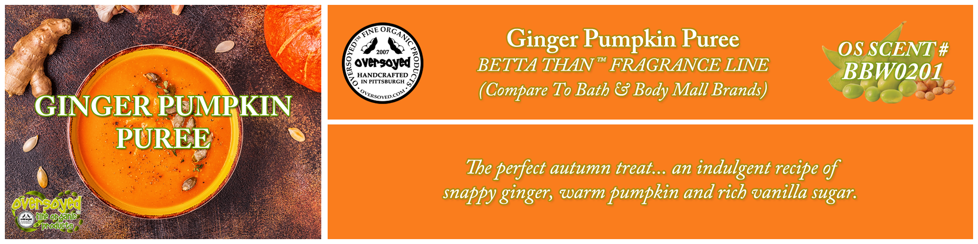 Ginger Pumpkin Puree Handcrafted Products Collection