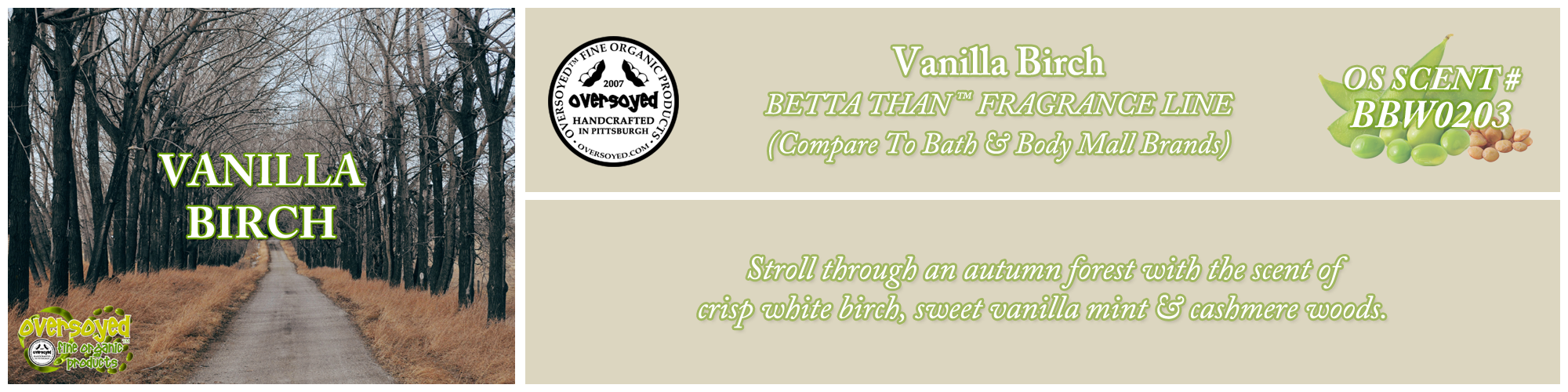 Vanilla Birch Handcrafted Products Collection