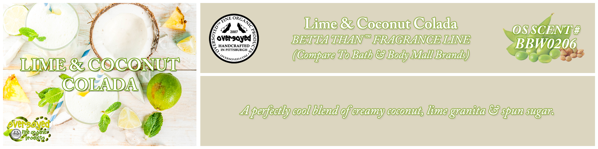 Lime & Coconut Colada Handcrafted Products Collection