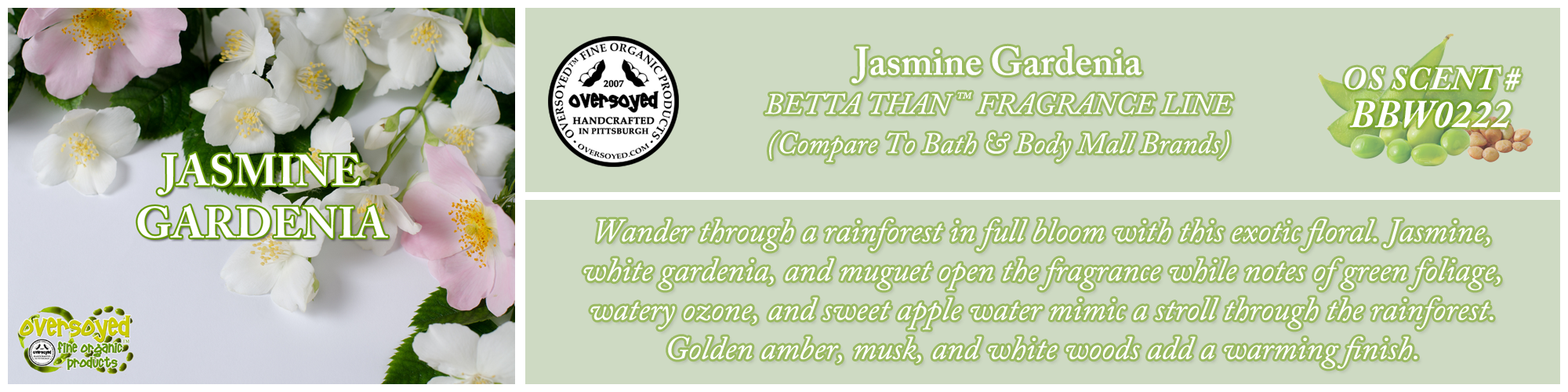 Jasmine Gardenia Handcrafted Products Collection