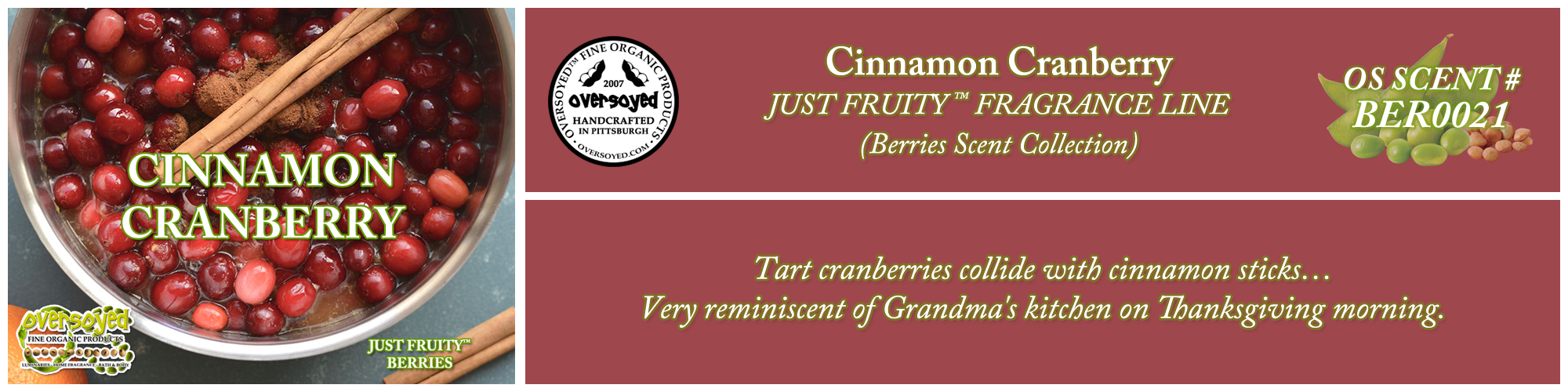 Cinnamon Cranberry Handcrafted Products Collection