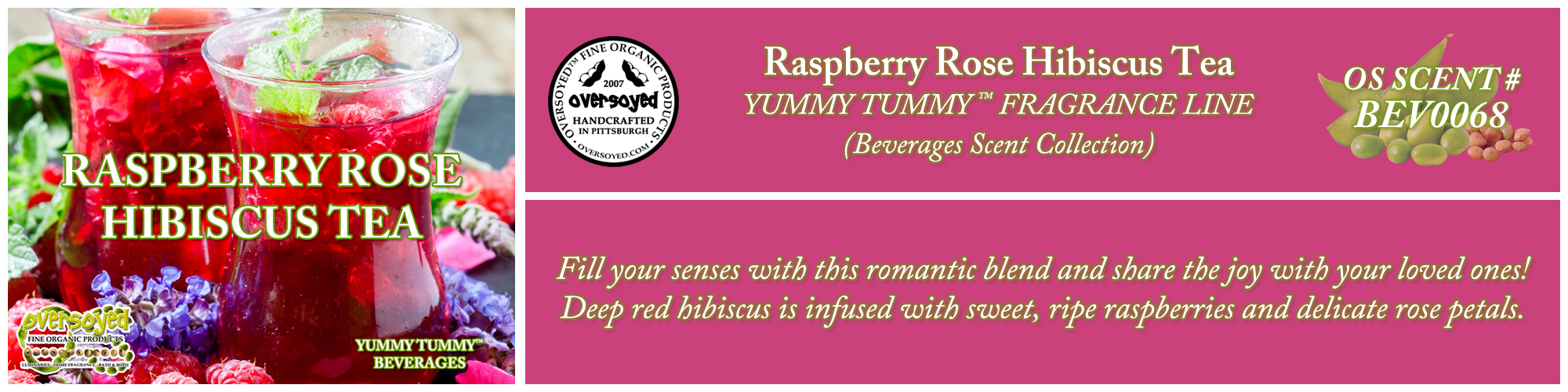 Raspberry Rose Hibiscus Tea Handcrafted Products Collection