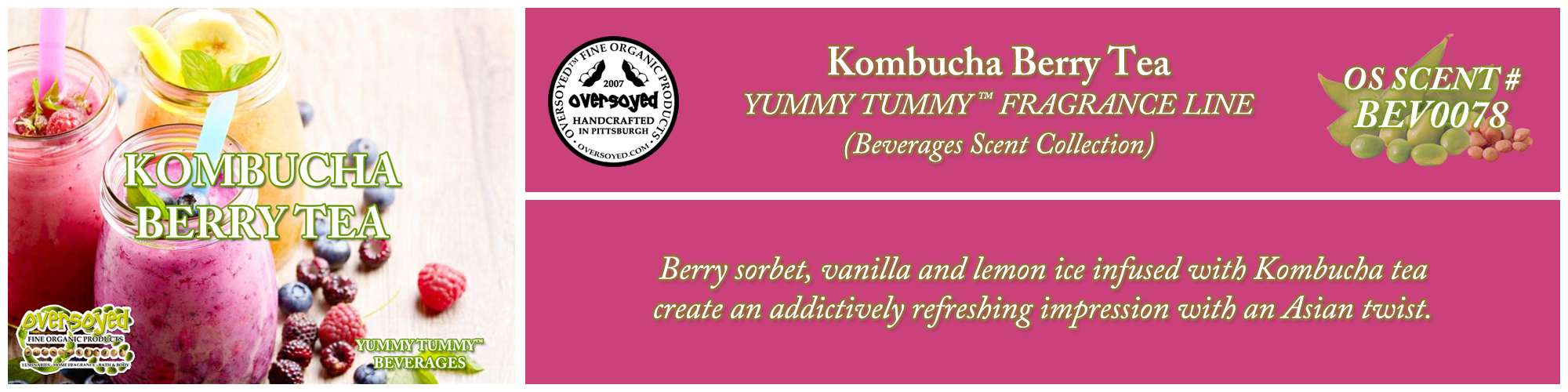 Kombucha Berry Tea Handcrafted Products Collection