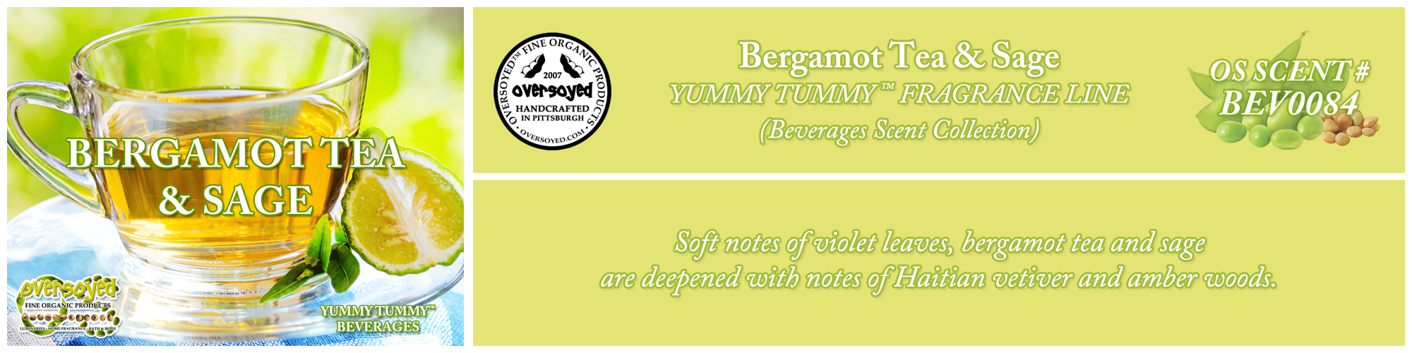 Bergamot Tea & Sage Handcrafted Products Collection