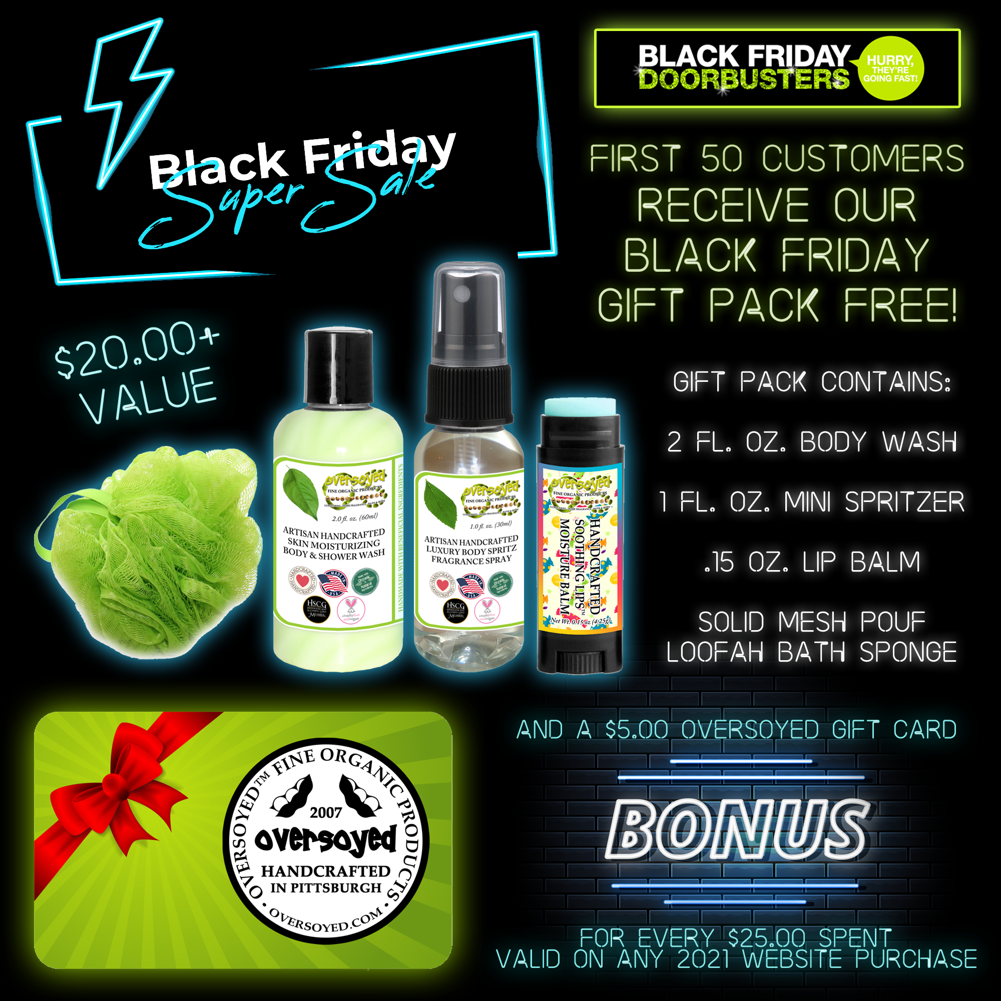 OverSoyed Fine Organic Products - Black Friday 2020