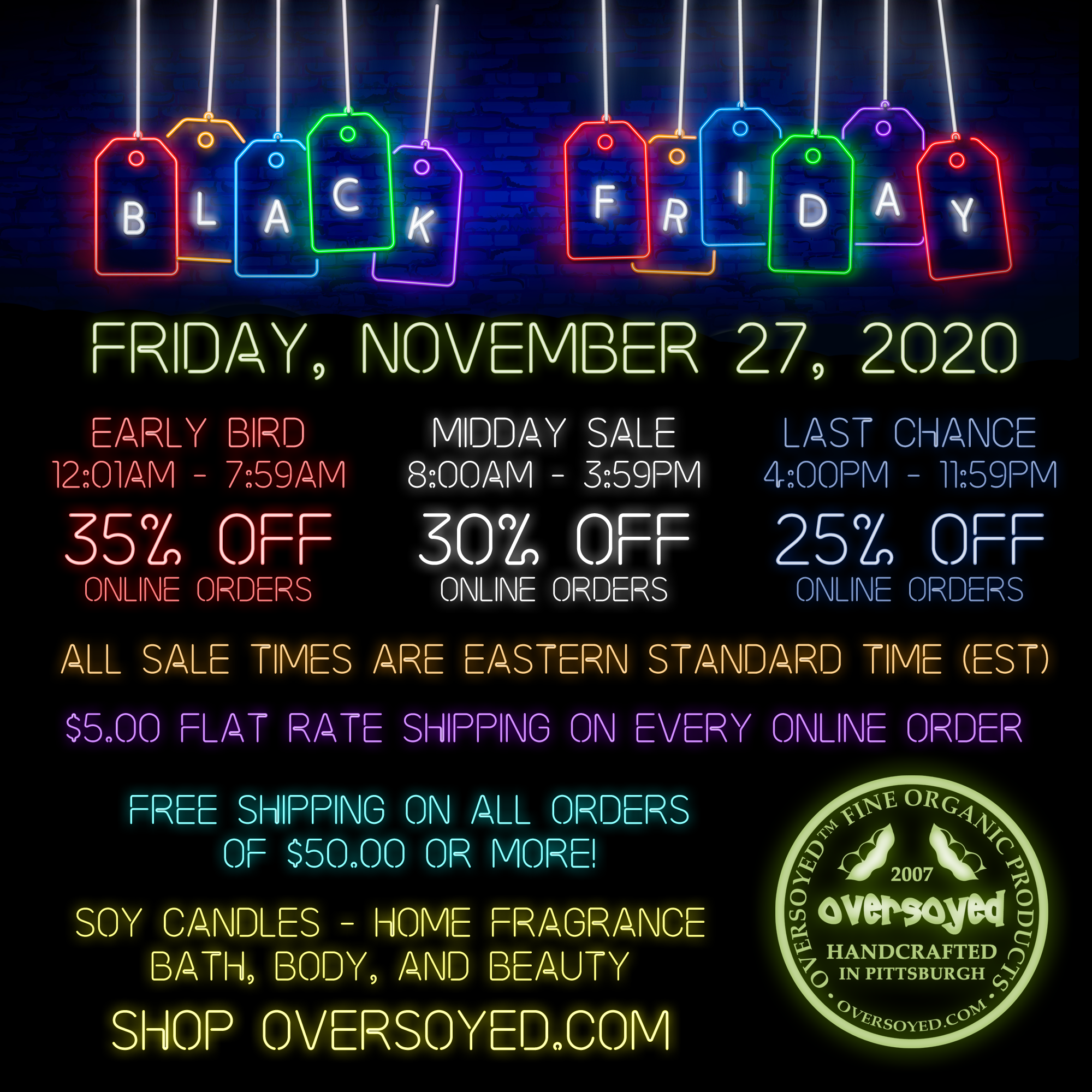 OverSoyed Fine Organic Products - Black Friday 2020