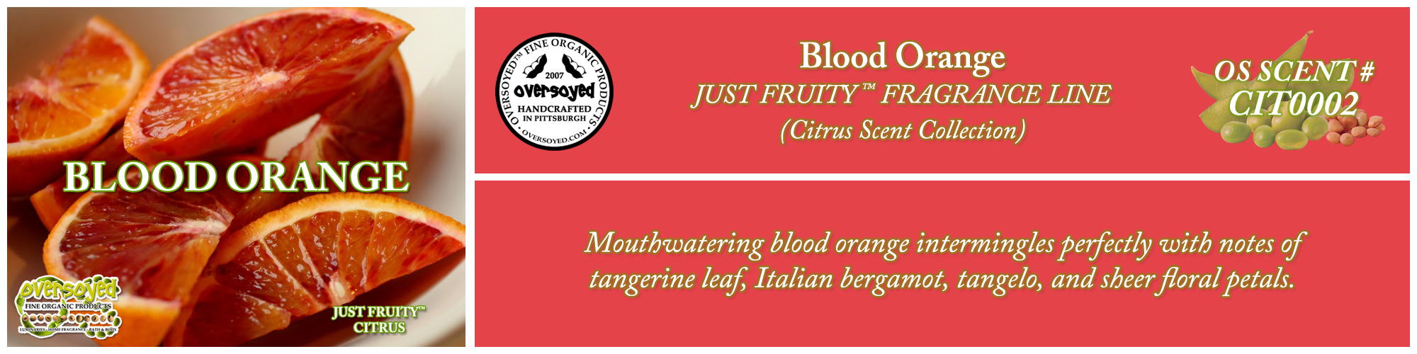 Blood Orange Handcrafted Products Collection
