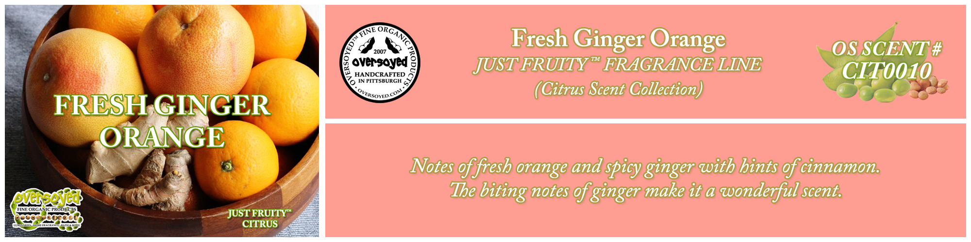 Fresh Ginger Orange Handcrafted Products Collection