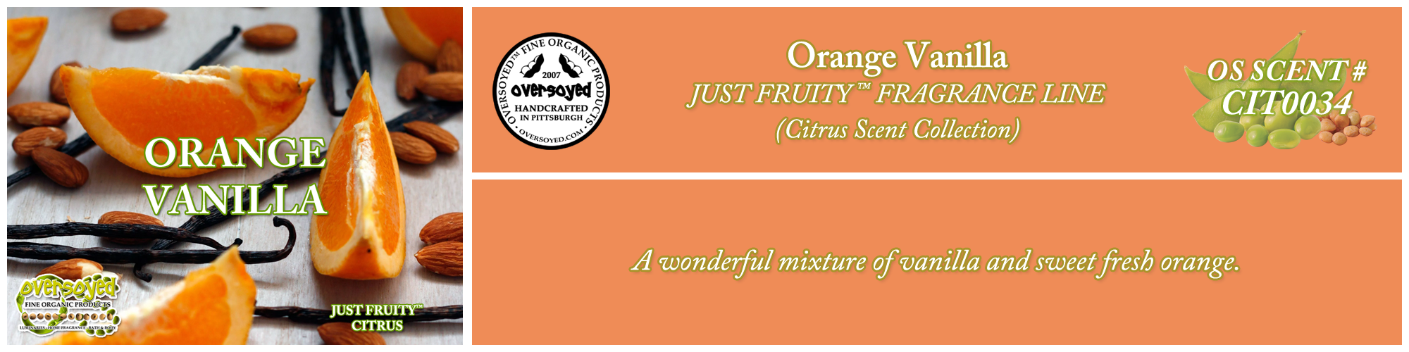 Orange Vanilla Handcrafted Products Collection