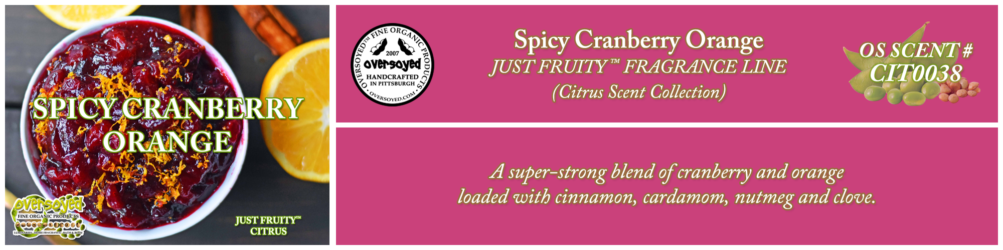 Spicy Cranberry Orange Handcrafted Products Collection