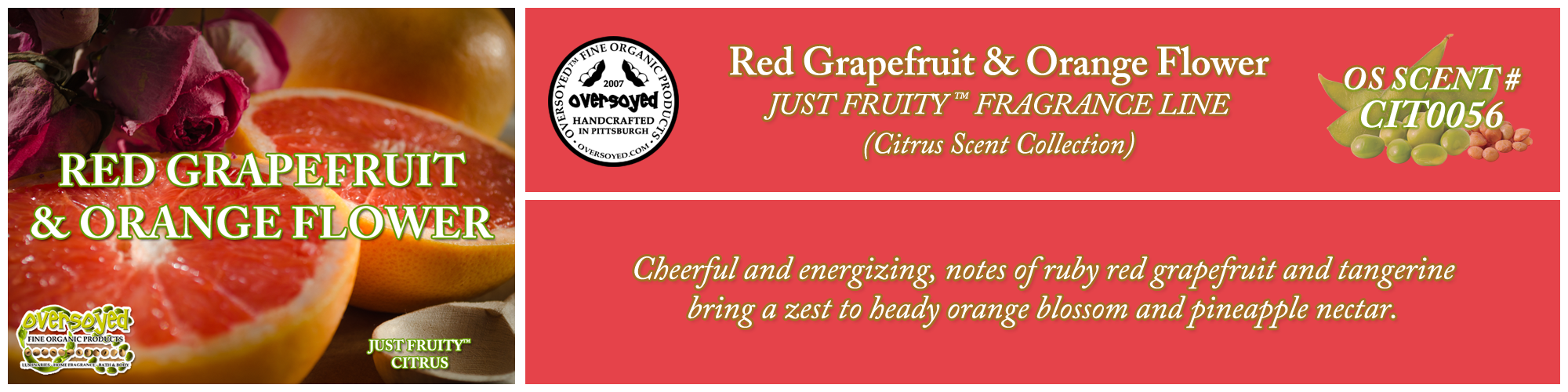 Red Grapefruit & Orange Flower Handcrafted Products Collection