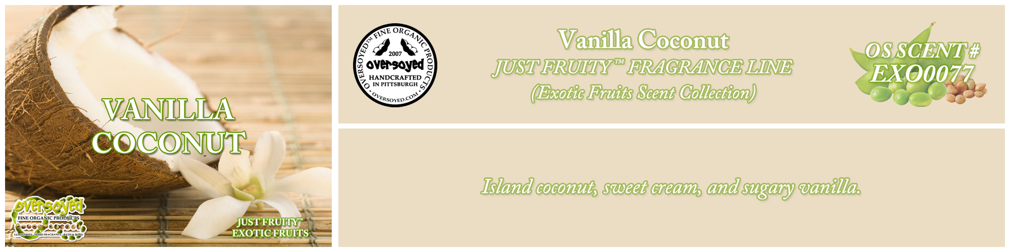 Vanilla Coconut Handcrafted Products Collection