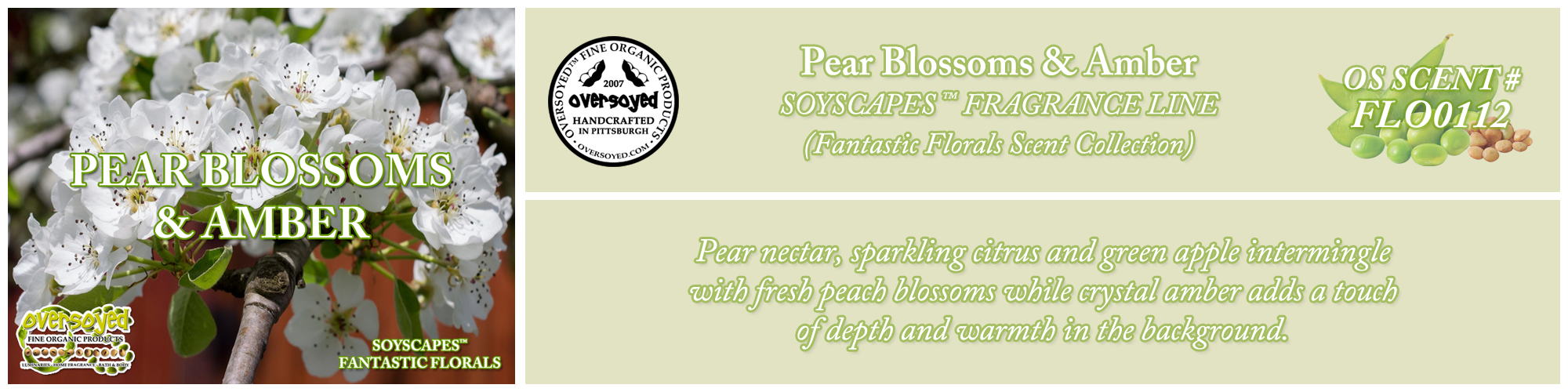 Pear Blossoms & Amber Handcrafted Products Collection