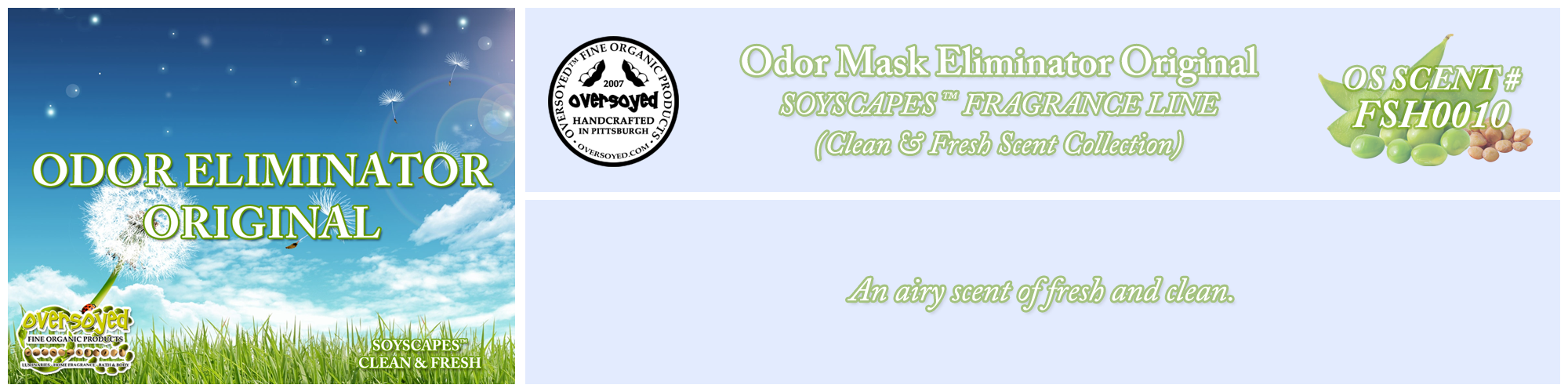 Odor Mask Eliminator Original Handcrafted Products Collection