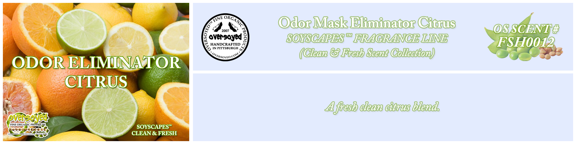 Odor Mask Eliminator Citrus Handcrafted Products Collection