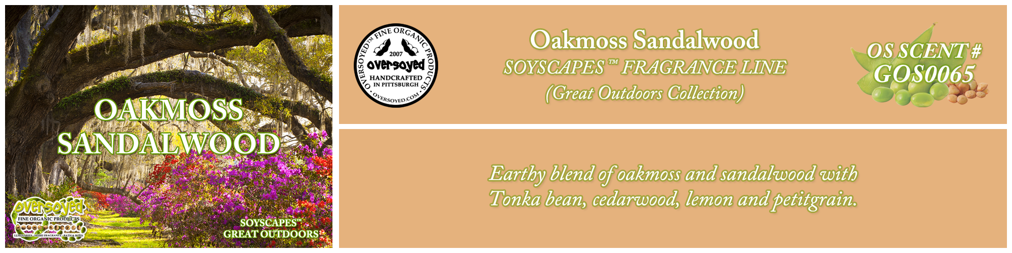 Oakmoss Sandalwood Handcrafted Products Collection