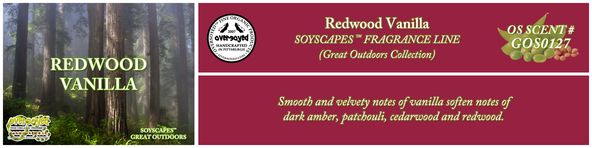 Redwood Vanilla Handcrafted Products Collection