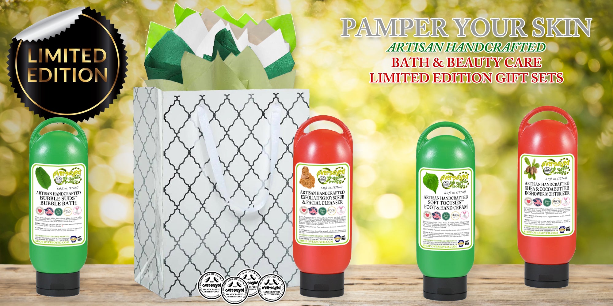 OverSoyed Artisan Handcrafted - Pamper Your Skin Artisan Handcrafted Bath & Beauty Gift Set