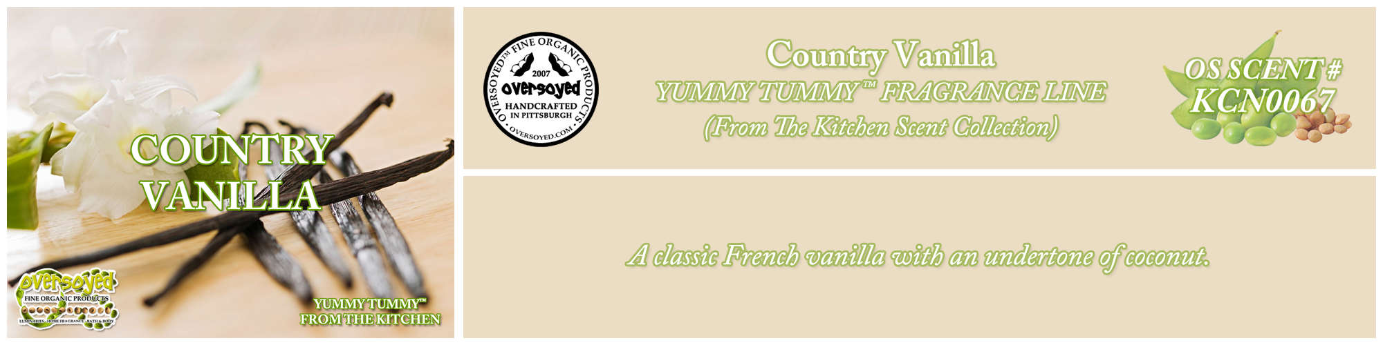 Country Vanilla Handcrafted Products Collection