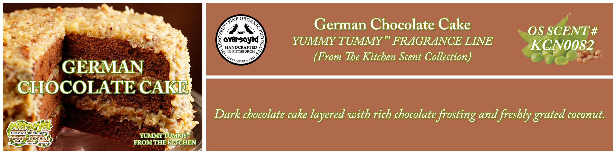 German Chocolate Cake Handcrafted Products Collection