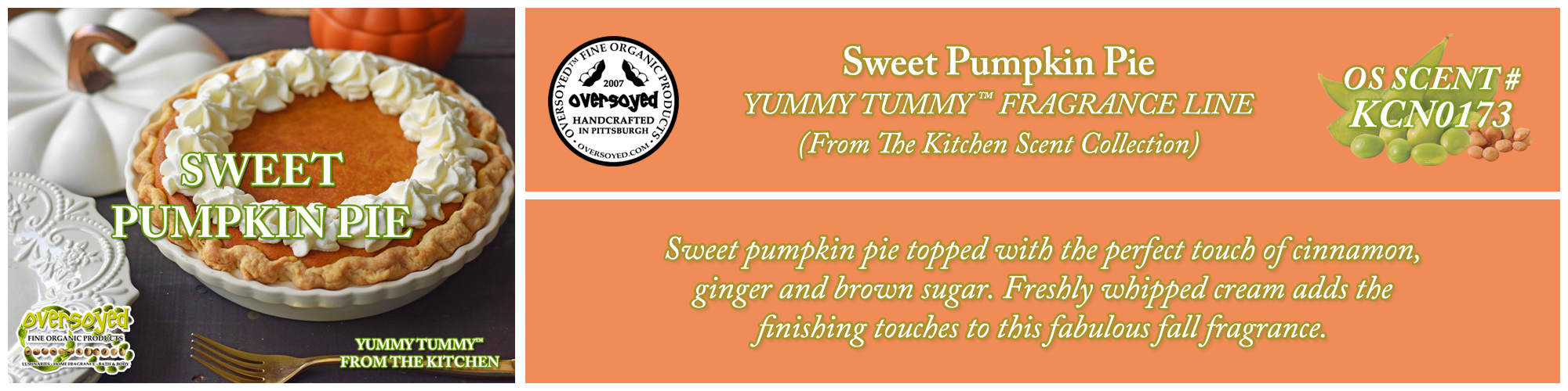 Sweet Pumpkin Pie Handcrafted Products Collection