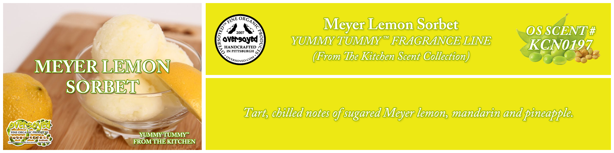 Meyer Lemon Sorbet Handcrafted Products Collection