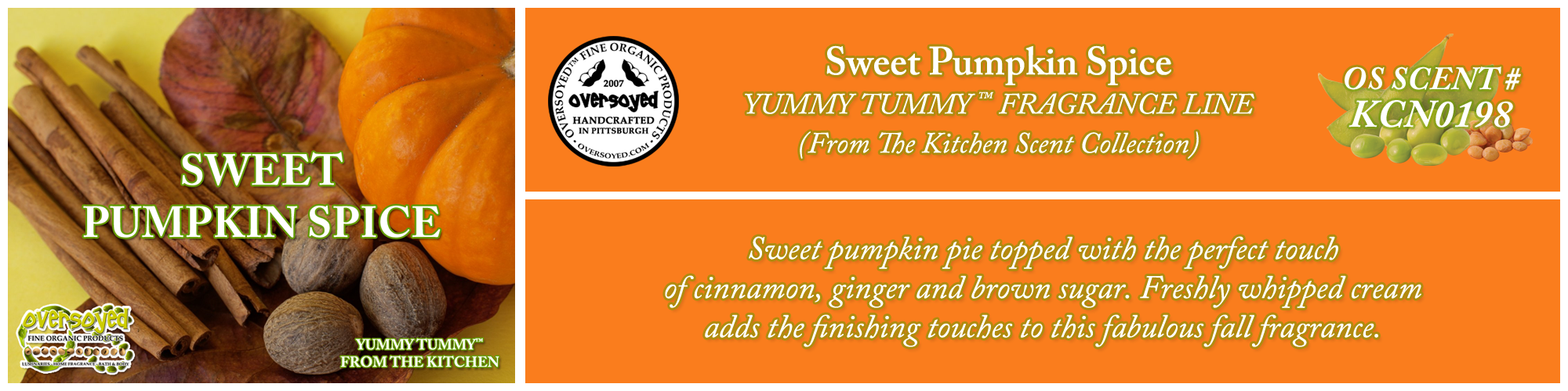 Sweet Pumpkin Spice Handcrafted Products Collection