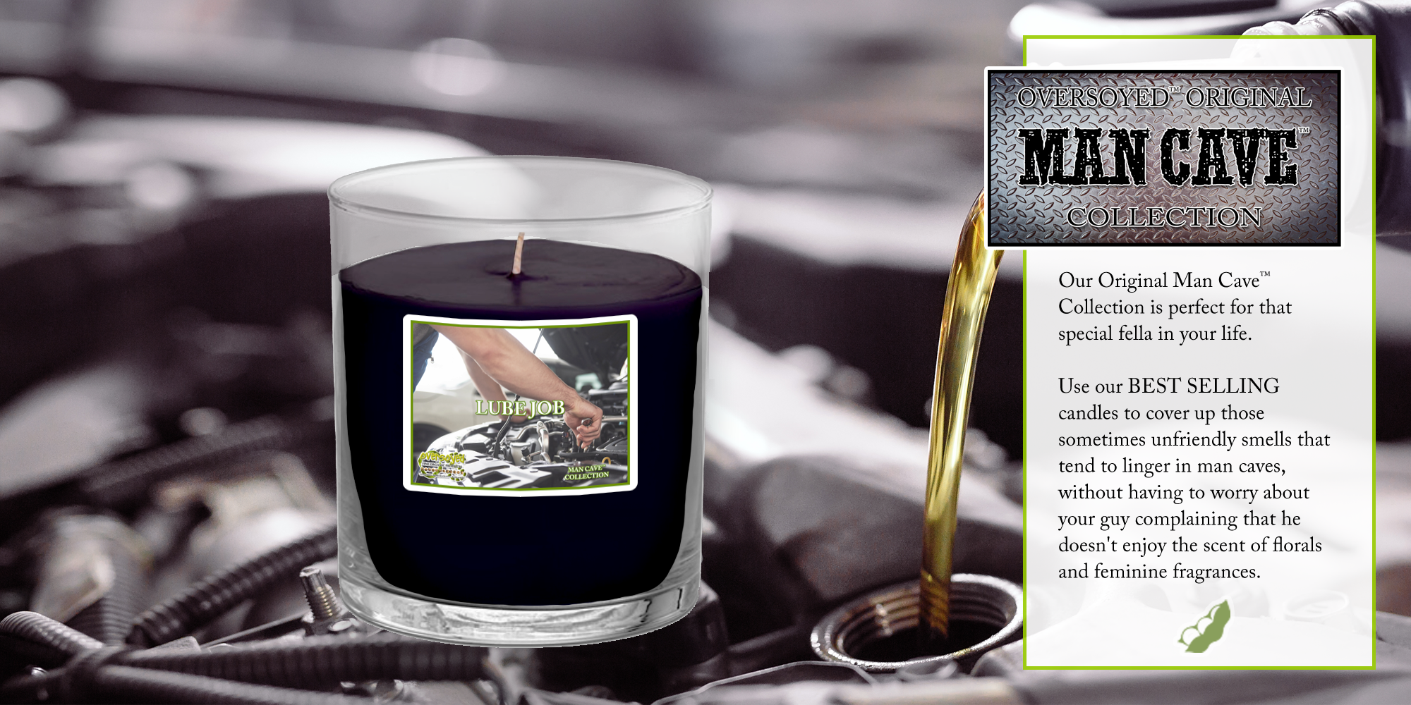 OverSoyed Fine Organic Products - OverSoyed Original Man Cave Man Candles™