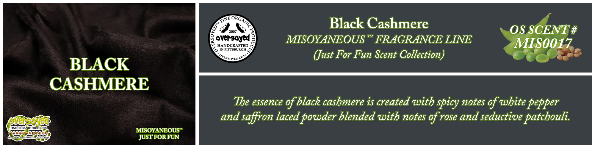 Black Cashmere Handcrafted Products Collection