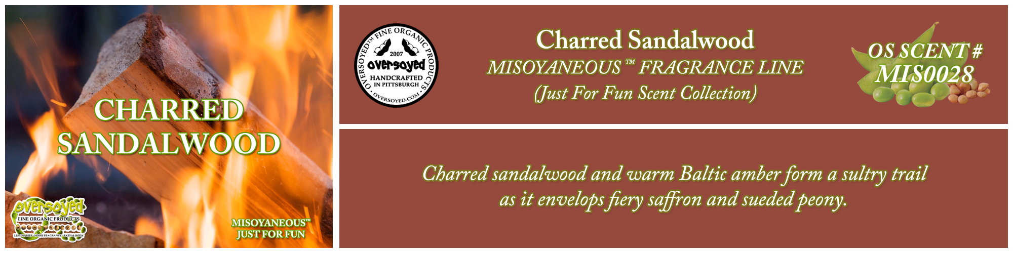Charred Sandalwood Handcrafted Products Collection